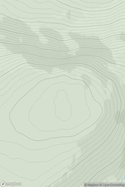 Thumbnail image for Creag Dhubh Bheag [Kyle of Lochalsh to Garve] showing contour plot for surrounding peak